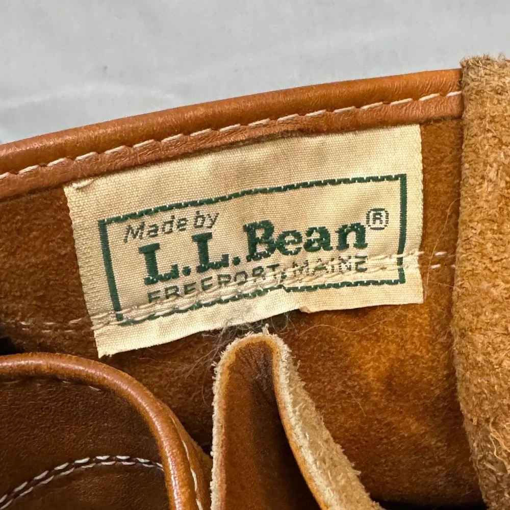 LL Bean Maine Hunting Shoe Vintage Duck Boots Mens 11 M Tan Brown Made in USA